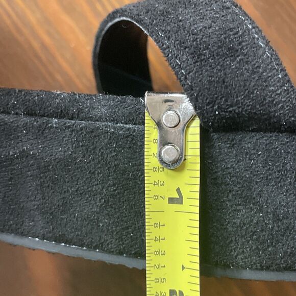 Black 5" High Block Heel 1.5"PLATFORM Open Toe Shoes WOMEN Size 9.5 - Picture 12 of 12